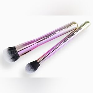 LUNA MAGIC Brush Set of 2 Blend the Rules Face Powder & Glow Up Highlights Brush